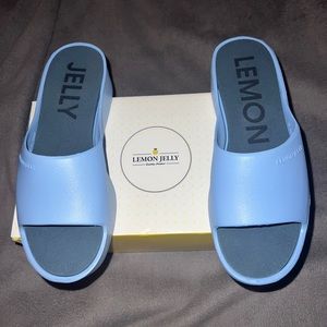 Lemon Jelly Sunny Baby Blue Platform Sandals Size  7.5